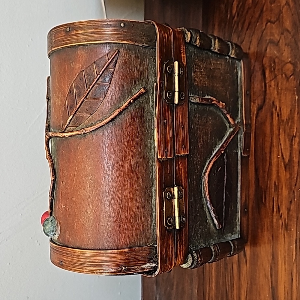 3 vintage wooden boxes with metal hinges and latch closures trinket storage - Picture 6 of 16